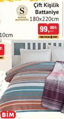 SARAR BATTANİYE ÇİFT KİŞİLİK BATTANİYE